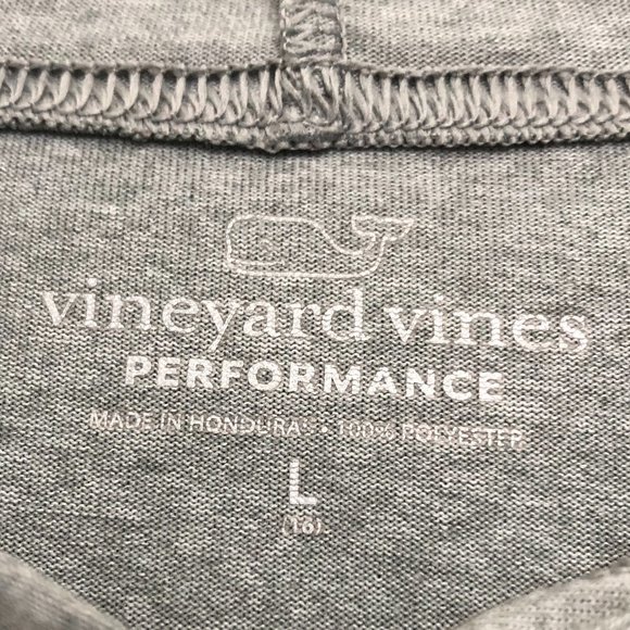 Vineyard Vines | Gray Performance Long Sleeve Hooded Shirt Size: Large - Picture 6 of 7